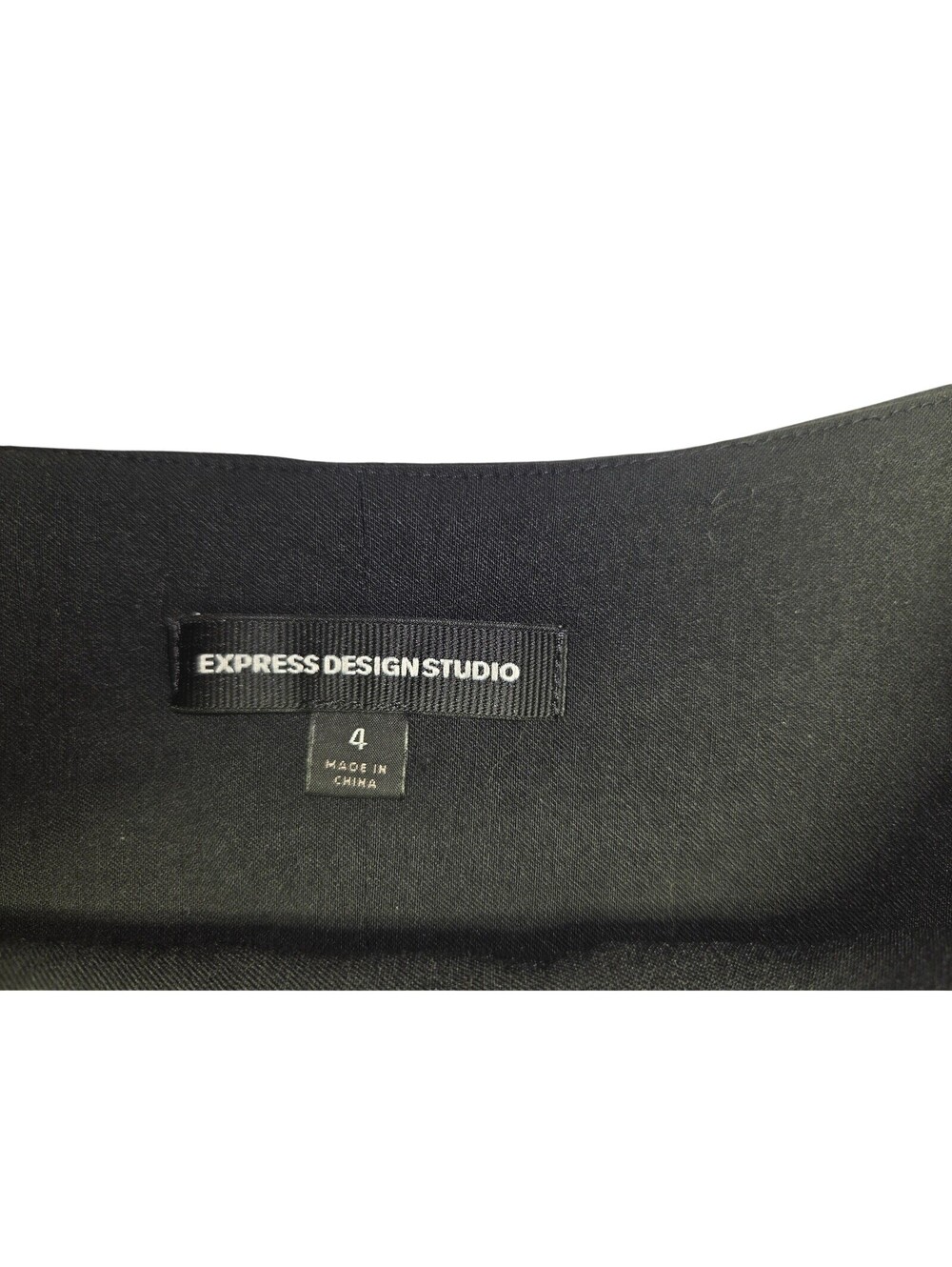 Express Design Studio Black Lace-Up Back Pencil Career Midi Skirt Women Size 4 - Picture 2 of 4